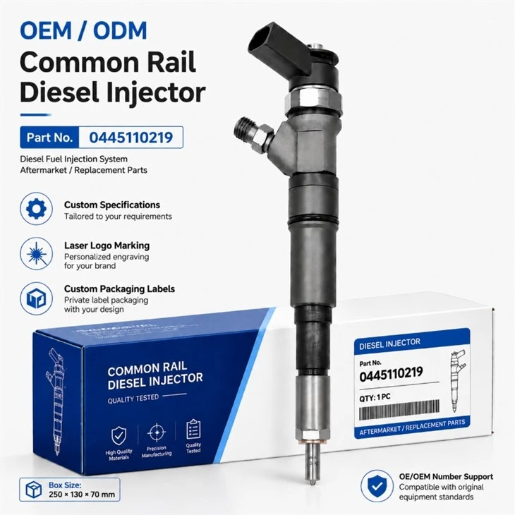מזרק 0445110219 - פתרון מותאם OEM/ODM עם כיול מותאם אישית, סימון לייזר ואריזת תוויות פרטיות-